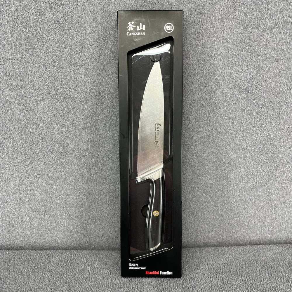 Cangshan L Series Chef Knife 8in Black German Steel Forged 1026870 Modernist NSF